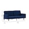 Flash Furniture Navy Velvet Split Back Futon Sofa - Wooden Legs HC-1060-NV-GG - alternate 5
